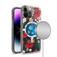 thumbnail image 1 of For Apple iPhone 16 Pro Max (6.9") Hybrid Flower Design Stylish Fashion Thick Hard MagSafe Compatible Shockproof Cover ,Xpm Phone Case [ Red Luna Roses ], 1 of 8