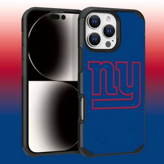Apple iPhone 16 Pro Max (6.9) - NFL Licensed New York Giants Team Logo on Blue Textured Dual Layer Case