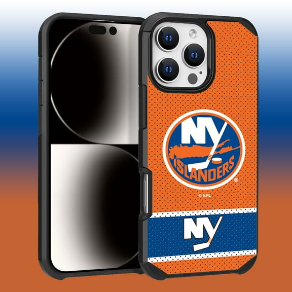 Apple iPhone 16 Pro Max (6.9) - NHL Licensed New York Islanders Team Logo on Jersey Textured Dual Layer Case