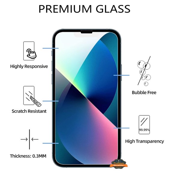 For Apple iPhone 16 Pro Max (6.9") Tempered Glass Screen Protector Premium HD Clear, Case Friendly, 3D Touch Accuracy, Anti-Bubble Film Cover ,Xpm Screen Protector [ Clear ]