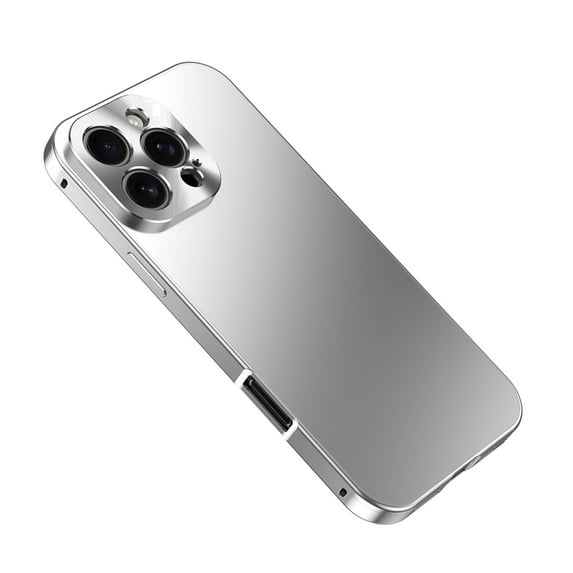 For Apple iPhone 16 Pro Max Case, Metal Alloy Frame Rugged Bumper Drop Protection Shockproof Anti-Scratch Slim Fit Luxury Phone Case Cover for Apple iPhone 16 Pro Max, Titanium