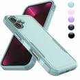 thumbnail image 1 of For Apple iPhone 16 Pro Max Heavy Duty Shockproof Case, Military Grade Drop Tested, Dual Layer Full Body Protective Cover with Non-Slip Grip, Slim Fit Design-Green, 1 of 6