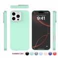 thumbnail image 1 of Apple iPhone 16 Pro Max Shockproof Silicone Case, Rugged Soft Gel Rubber Cover, Ultra Slim Anti-Scratch Design with Microfiber Lining, Protective Phone Case for iPhone 16 Pro Max-Cyan, 1 of 7