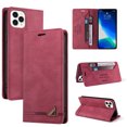 thumbnail image 1 of For Apple iPhone 16 Pro Max Wallet Case, PU Leather RFID Blocking Card Slots Magnetic Flip Holder Slim Durable Protective Phone Case Cover For iPhone 16 Pro Max, Red, 1 of 9