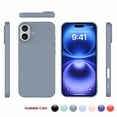 thumbnail image 1 of Apple iPhone 16 Shockproof Silicone Case, Rugged Soft Gel Rubber Cover, Ultra Slim Anti-Scratch Design with Microfiber Lining, Protective Phone Case for iPhone 16-Gray, 1 of 7
