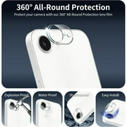 For Apple iPhone 16e /iPhone SE4 Camera Lens Protector – Tempered Glass, Clear, Scratch-Resistant, 9H Hardness Back Camera Protection Screen Cover by Xpression - Clear