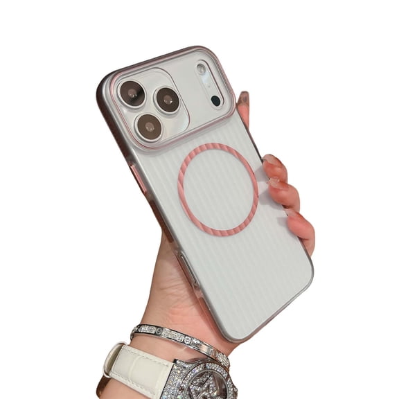 For Apple iPhone 17 Clear Case Magnetic, Compatible with Magsafe Slim Fit Stylish Shell Anti-Scratch Shock Resistant Bumper Phone Case Cover for Apple iPhone 17, Rosegold