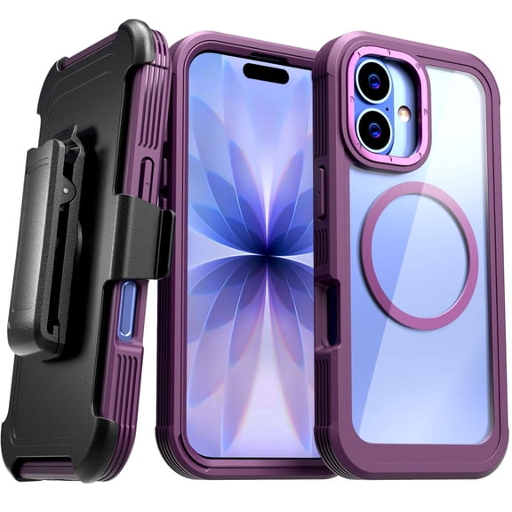 Apple iPhone 17 Defender Crystal Case With invisible Magsafe - Wine