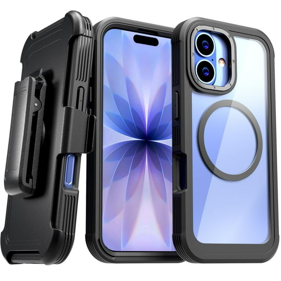 Apple iPhone 17 Defender Crystal Case With invisible Magsafe - Black