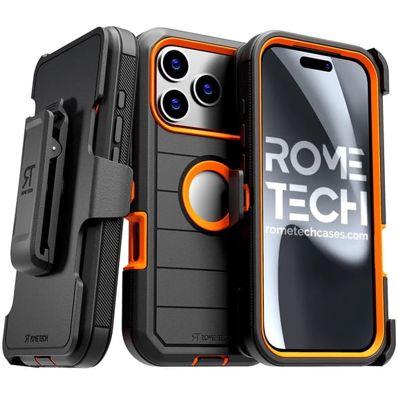 Apple iPhone 17 Pro Defender Case - Black/Orange