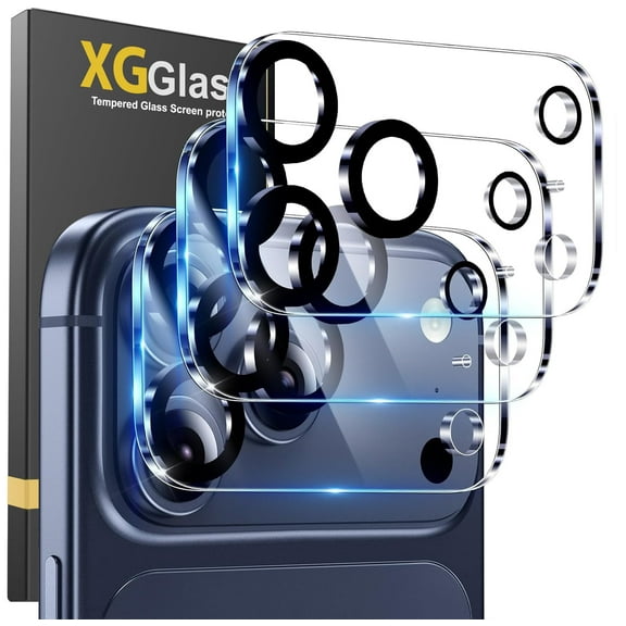 Apple iPhone 17 Pro Max Camera Lens Protector, 3-Pack Shatterproof Tempered Glass Anti Scratch Full-Coverage