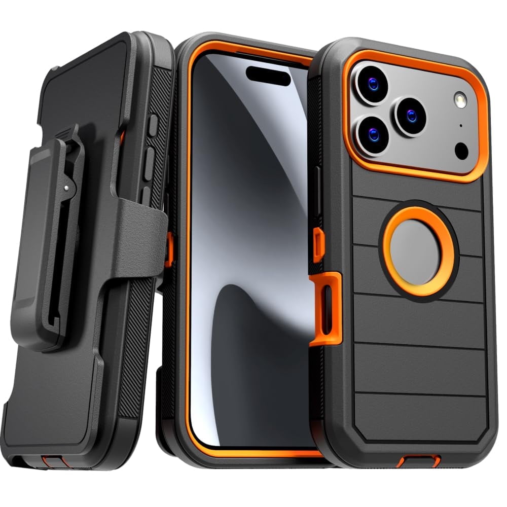 apple純正 iPhone 17 Pro Max Ragged Case Apple iPhone 17 Pro Max Defender Case - Black/Orange - Walmart.com