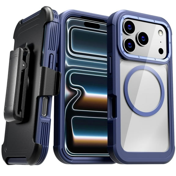 Rome Tech Defender Crystal Case With Invisible Magsafe For Apple iPhone 17 Pro Max - Blue