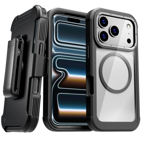 Apple iPhone 17 Pro Max Defender Crystal Case With invisible Magsafe - Black