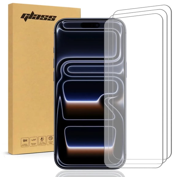 Apple iPhone 17 Pro Tempered Glass Screen Protector 3 Per Pack