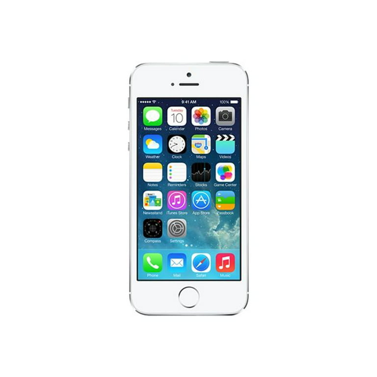 Apple 5s - smartphone / Internal 32 GB - LCD display - 4" - 1136 x 640 pixels - rear camera 8 MP - front camera 1.2 MP silver - Walmart.com