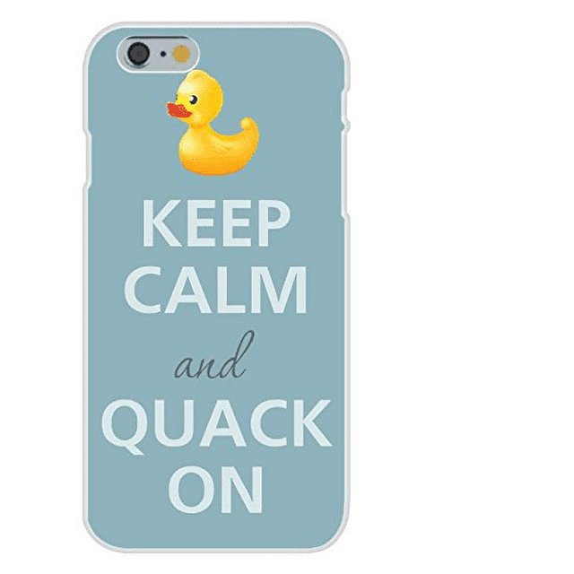 Apple iPhone 6 Custom Case White Plastic Snap On Keep Calm and Quack