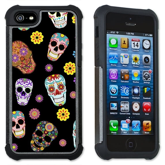 Apple iPhone 6 Plus / iPhone 6S Plus Cell Phone Case / Cover with Cushioned Corners - Sugar Skull Toss
