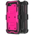 thumbnail image 1 of for Apple iPhone 7 8 SE 2nd Gen (2020 Release) Phone Case Dual Layer Full-Body Rugged Clear Back Case Drop Resistant Shockproof Case with Built In Screen Protector (Pink), 1 of 4