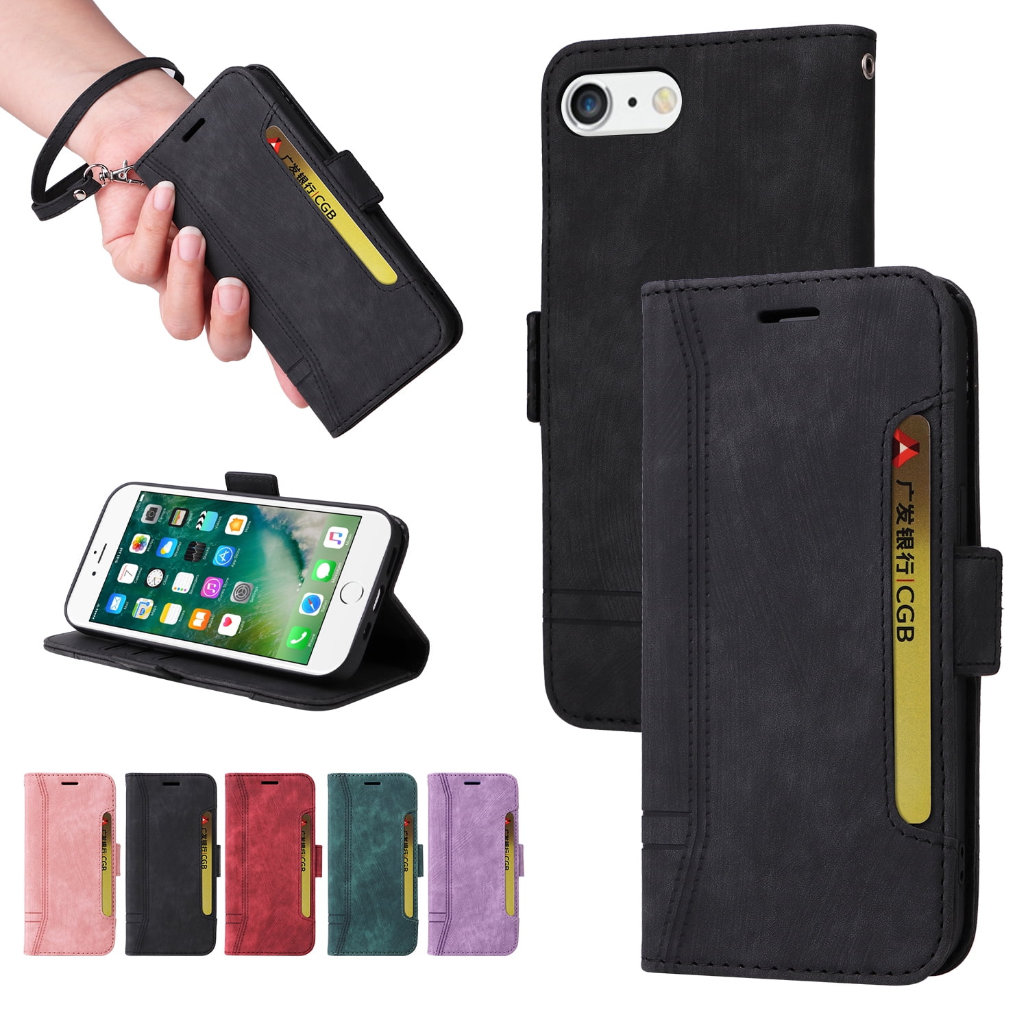 Apple iPhone Plus/Apple iPhone Plus Wallet Cover with Wrist