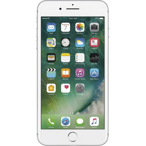 Pre-Owned Apple iPhone 7 Plus, GSM Unlocked 4G LTE- Silver, 128GB (Used )