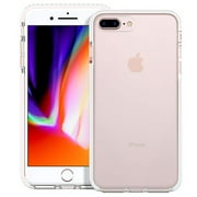 Kuteck Slim Bumper Cell Phone Case for iPhone 8 Plus, Transparent/White