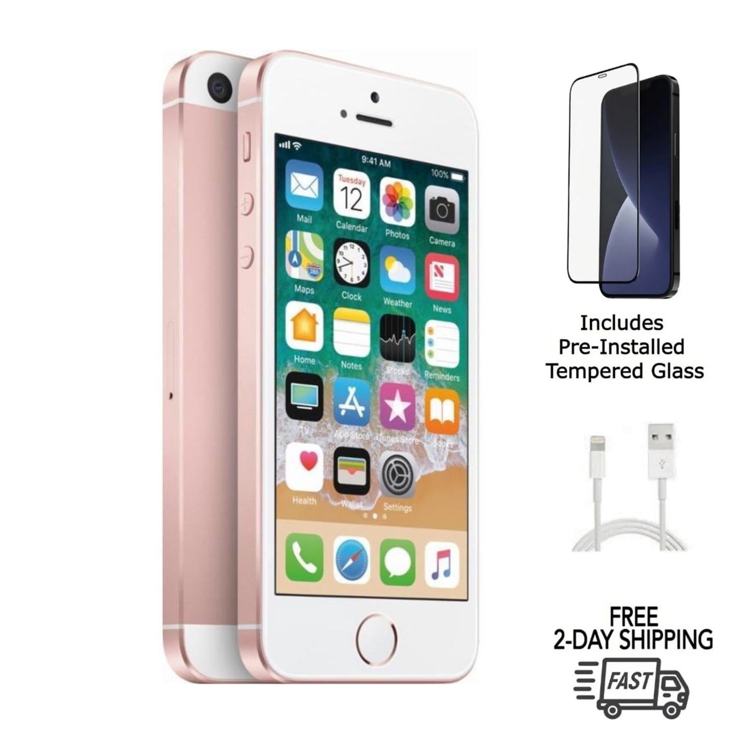 Pre-Owned Apple iPhone SE (1st Gen) (Unlocked) 16GB Gold Bundle