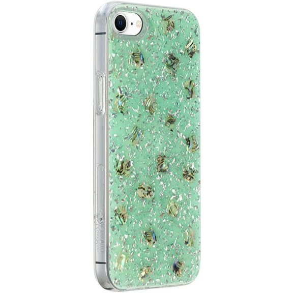 Apple iPhone SE 2020 / 8 / 7/ 6s/ 6 Case Fashion Flakes Glitter Crystal Bling Sparkle Rugged Hybrid PC+TPU Back Covered Protective ,Xpm Phone Cover - Teal