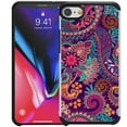 thumbnail image 1 of Apple iPhone SE (2020) Case - Colorful Design Hybrid Armor Case Shockproof Dual Layer Protective Phone Cover - Colorful Paisley, 1 of 2