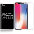 thumbnail image 1 of Apple iPhone X / iPhone 10 [BISEN] [FULL COVERAGE] Tempered Glass Screen Protector [Case Friendly], Edge-To-Edge Protect, Anti-Scratch, Anti-Shock [White], 1 of 3