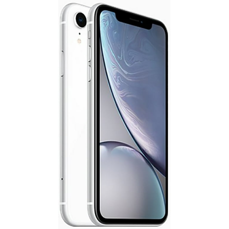 Apple iPhone XR 128GB Fully Unlocked (Verizon + Sprint + GSM Unlocked) -  White (Used- B Grade) + LiquidNano Screen Protector