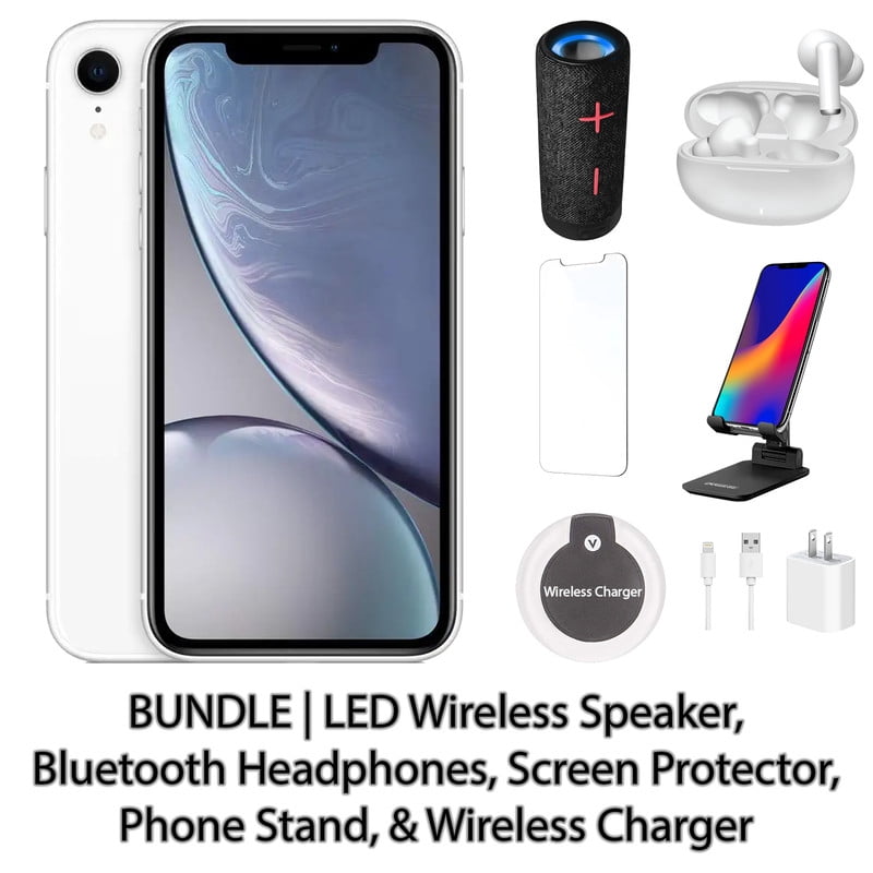 Apple iPhone XR 128GB White Fully Unlocked with LED Wireless