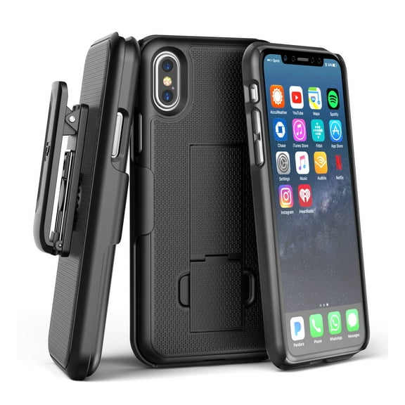 Apple iPhone XS Max Belt Clip Case with Slim Fit Holster Clip (DuraClip)