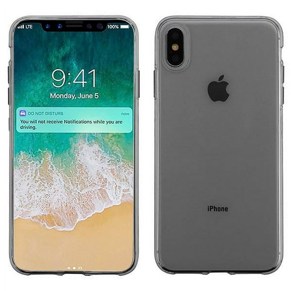 Apple iPhone Xs Max (6.5 Inch) Phone Case Slim Thin Hybrid Candy Silicone Rubber Gel Soft Protective Case Cover Smoke Transparent Phone Case for Apple iPhone Xs Max