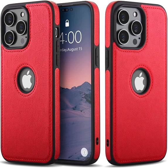 For Apple iPhone iPhone 13 Pro Max Leather Case Thin Flexible Soft Grip Luxury Vgean PU Leather Cover Durable Anti-Scratch Full Phone Cases Compatible with iPhone 13 Pro Max 6.7"