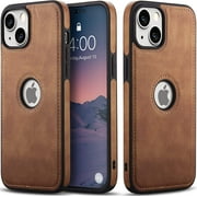 For Apple iPhone iPhone 14 6.1 2022 Leather Case Thin Flexible Soft Grip Luxury Vgean PU Leather Cover Durable Anti-Scratch Full Phone Cases Compatible with iPhone 14 6.1"