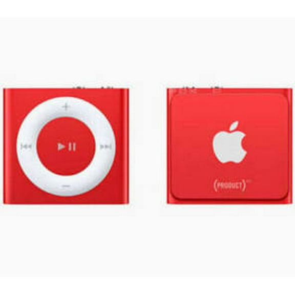 Pre-Owned Apple iPod 4th Gen 2GB Red Shuffle MP3 Player, (MKML2LLA) + 1 YR CPS warranty