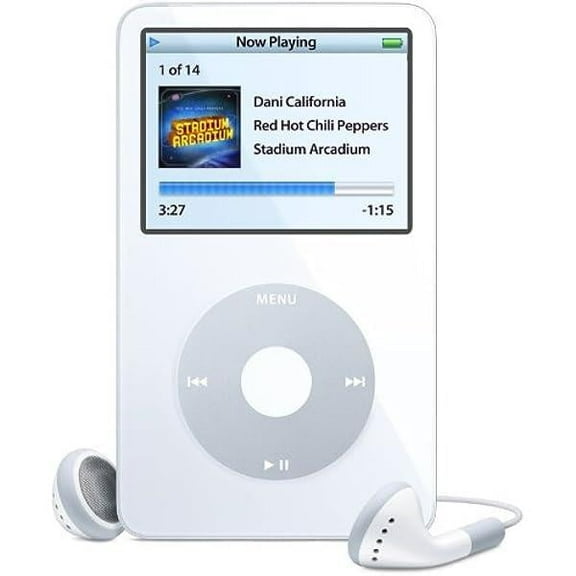Pre-Owned Apple iPod Classic 5th Gen 60GB White MP3 Audio/Video Player