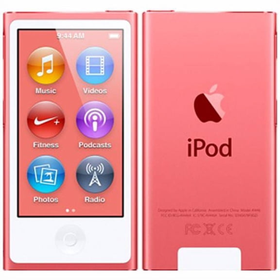 Pre-Owned Apple iPod Nano 7th Generation VIPRB-MKMV2LL/A Digital Audio Players 16GB 2.5", Pink