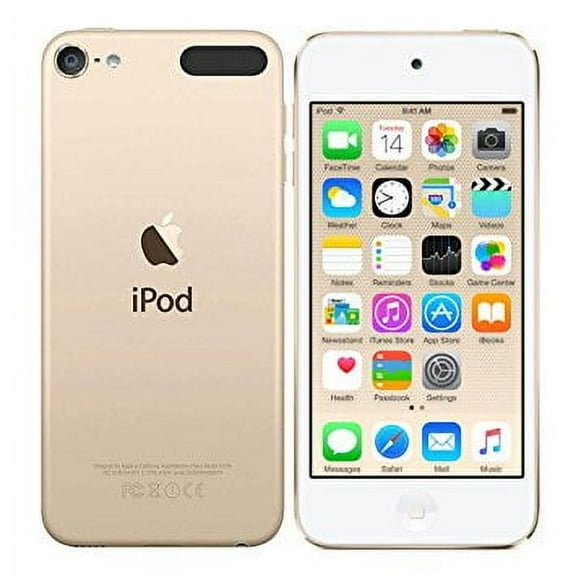 Restored Apple iPod Touch 6th Generation 32GB, Wi-Fi, Bluetooth, Digital Audio Players, Stereo, External Speaker, Lightning cable, Bluetooth headphones, Docking station, Gold/4 Inch, 1, 1, 1
