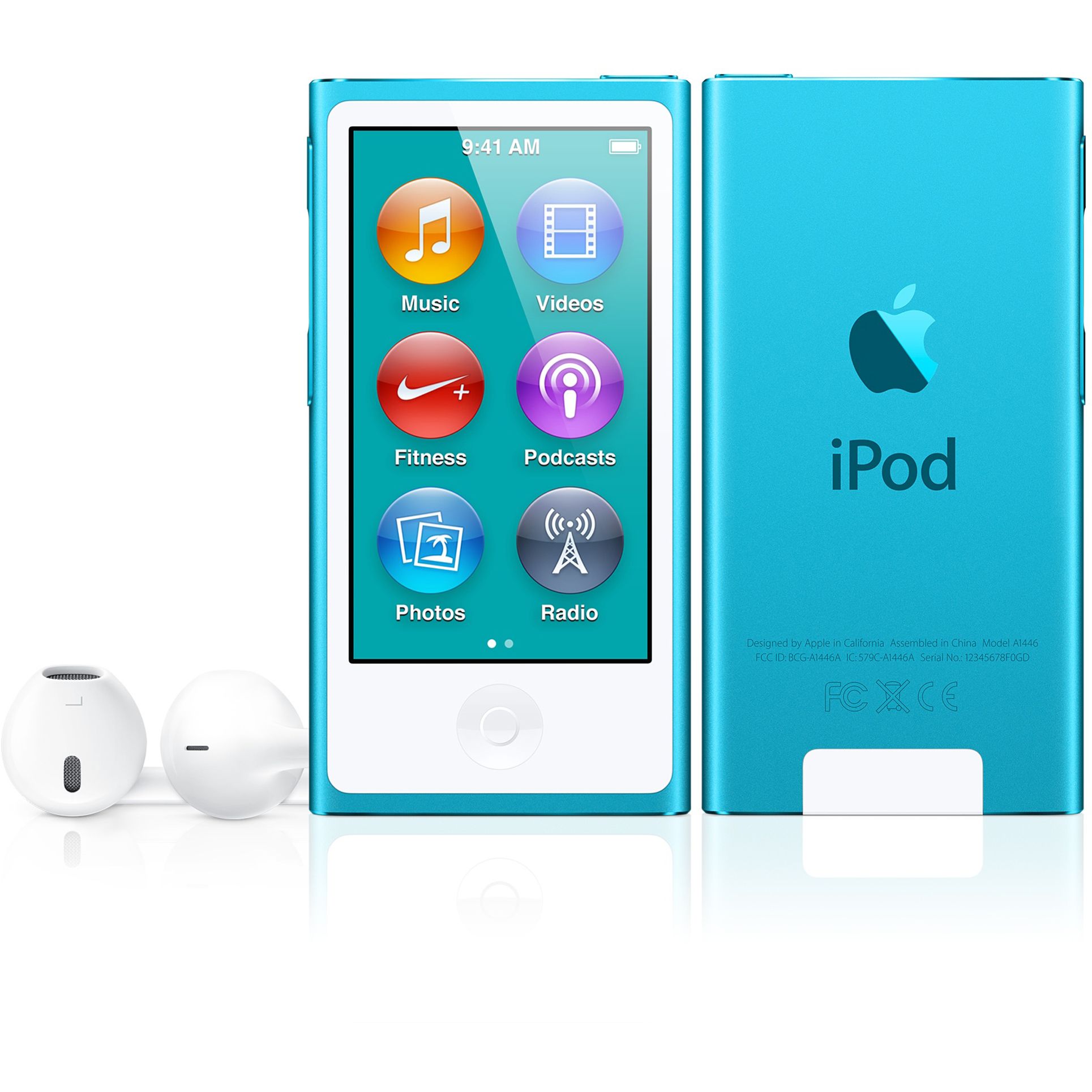 Apple iPod nano 7G 16GB MP3/Video Player with LCD Display & Touchscreen, Blue - image 1 of 3