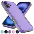 thumbnail image 1 of For Apple iphone 16 Phone Case, Ebizware Heavy Duty Shockproof Case [Military Grade Drop Tested] Dual Layer Full Body Protective Cover for iphone 16 -Purple, 1 of 6