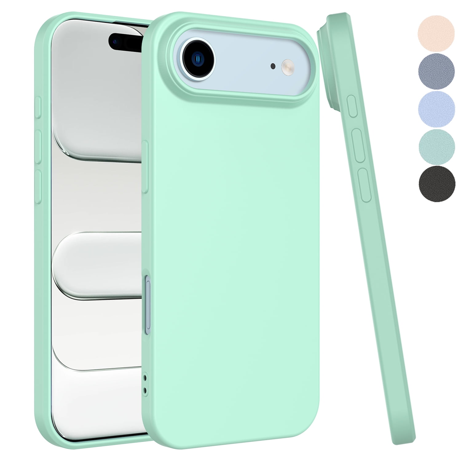 For Apple iphone 17 Air Case, Liquid Silicone Cell Phone Case for iphone 17  Air, Ebizware Shockproof Full-Body Protective Rugged Rubber Ultra Slim ...