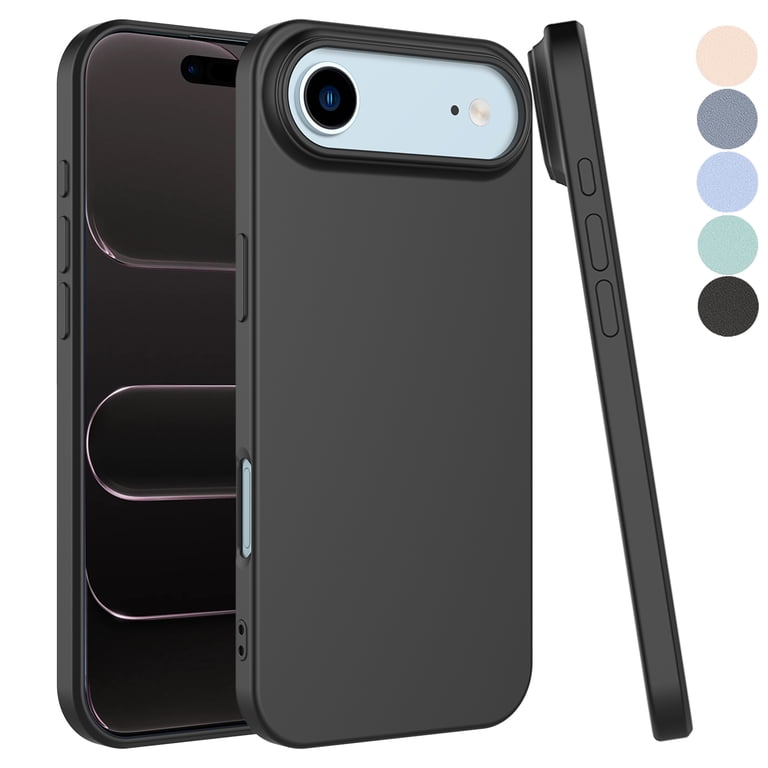 For Apple iphone 17 Air Case, Liquid Silicone Cell Phone Case for iphone 17  Air, Ebizware Shockproof Full-Body Protective Rugged Rubber Ultra Slim Cover  with Microfiber Lining - Black - Walmart.com