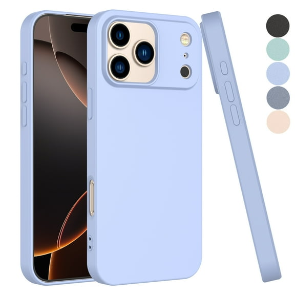 For Apple iphone 17 Pro Max Case, Liquid Silicone Cell Phone Case for iphone 17 Pro Max, Ebizware Shockproof Full-Body Protective Rugged Rubber Slim Cover with Microfiber Lining - Lavender