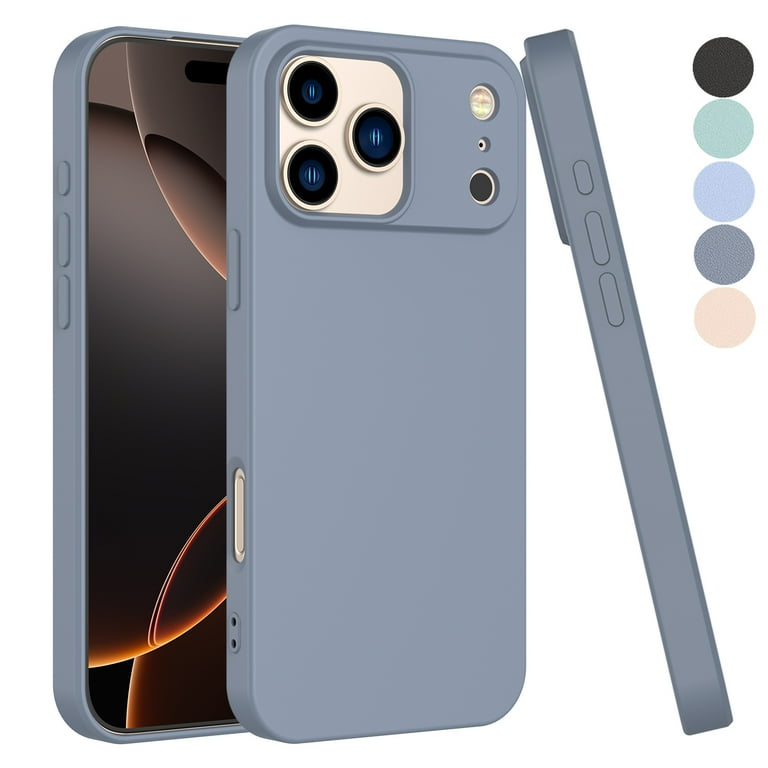 For Apple iphone 17 Pro Max Case, Liquid Silicone Cell Phone Case for  iphone 17 Pro Max, Ebizware Shockproof Full-Body Protective Rugged Rubber  Ultra Slim Cover with Microfiber Lining - Gray - Walmart.com