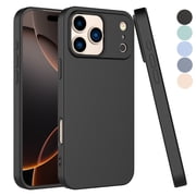 For Apple iphone 17 Pro Max Case, Liquid Silicone Cell Phone Case for iphone 17 Pro Max, Ebizware Shockproof Full-Body Protective Rugged Rubber Ultra Slim Cover with Microfiber Lining - Black