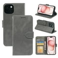 thumbnail image 1 of Apple leather case cross-border compatible with iPhone 16 15 14 13 flip phone case 17 calf leather photo frame 13 magnetic suction 11 wallet case, 1 of 5