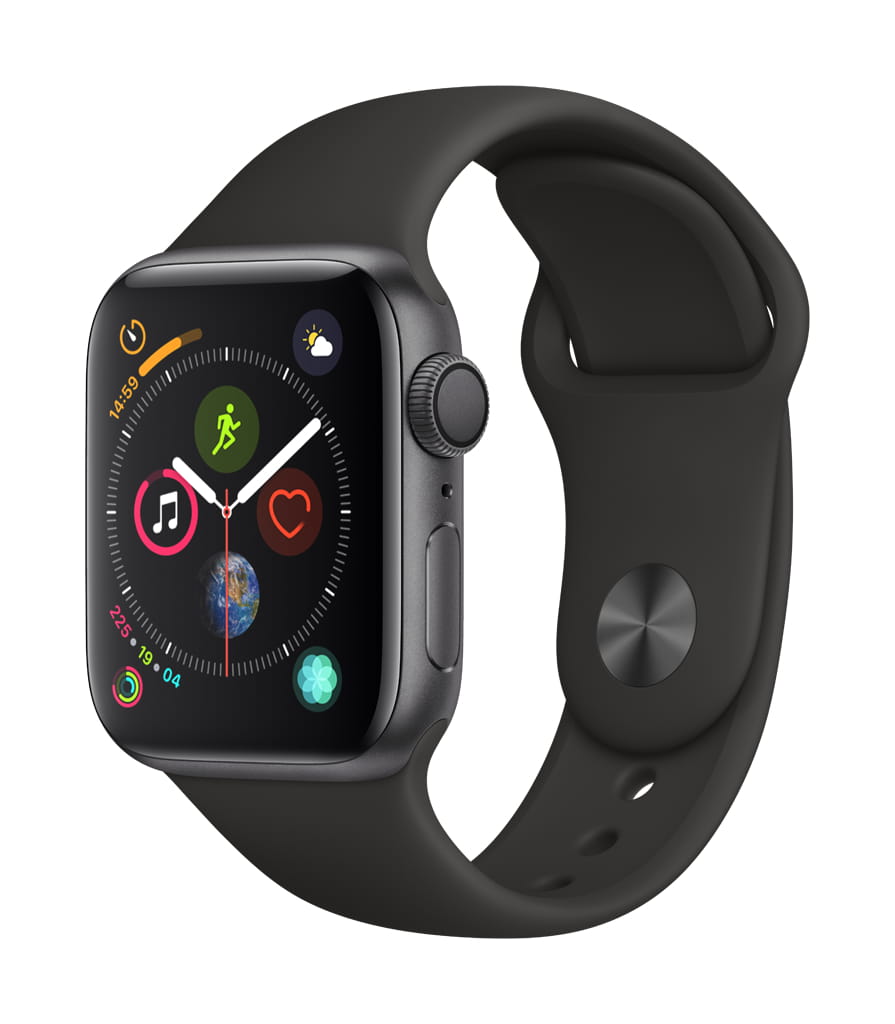 Apple&nbsp;Watch Series&nbsp;4 GPS, 44mm Space Gray Aluminum Case with Black Sport Band - image 1 of 2