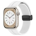 thumbnail image 1 of For Apple watch Band 45mm 41mm 49mm 44mm 42mm 46mm Magnetic Silicone Bracelet correa for iWAtch Series 10 9 8 7 SE 6 5 4 Ultra Strap (White,42 44 45 46 49 mm), 1 of 7